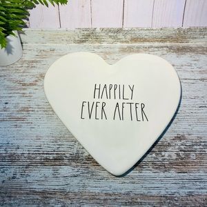 Rae Dunn HAPPILY EVER AFTER heart plate